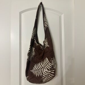 Brown Fern Print tote Bag